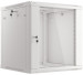Lanberg :: Rack Cabinet 19" Wall-Mount 12U/600X600 (flat-pack) V2 Grey, Glass door