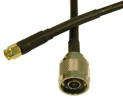 Antenna cable LMR-240 with connectors RP-SMA female/N male